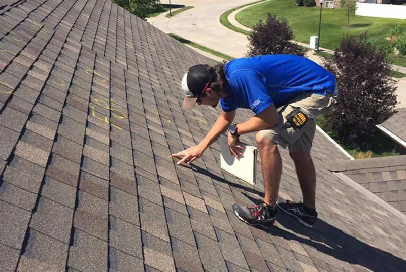 Roof work underway on an Ormond Beach home