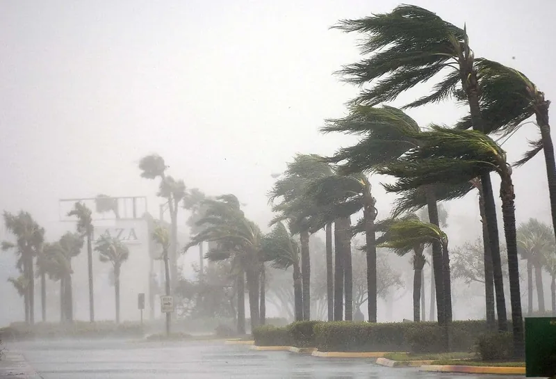 Storm-damaged roof being repaired in St. Augustine, Florida