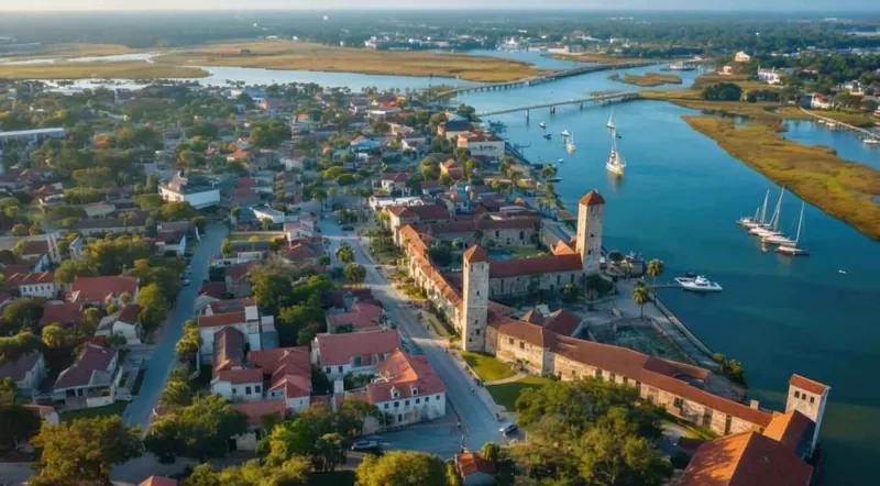 Aerial view of St. Augustine, Florida